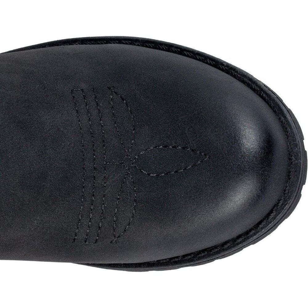 SheSole Women Black Western Cowboy Slip Resistant Cowgirl Work Boots - Picture 3 of 9